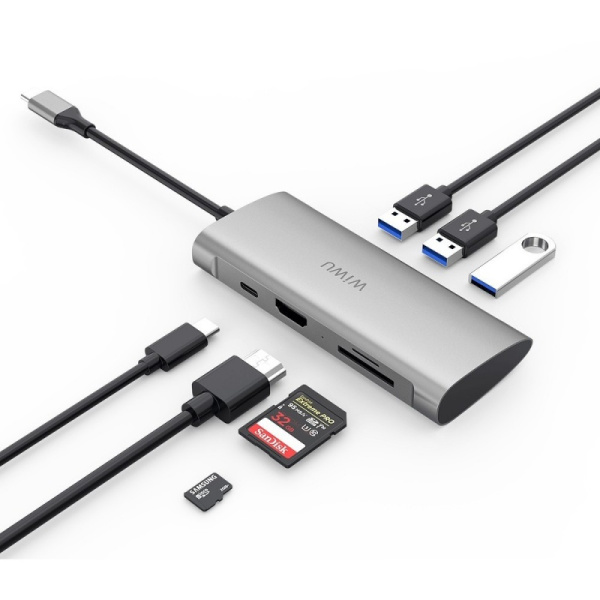 Адаптер HUB WIWU Alpha 7in1